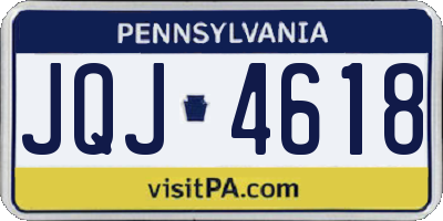 PA license plate JQJ4618