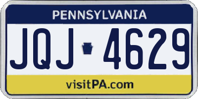 PA license plate JQJ4629