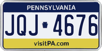 PA license plate JQJ4676