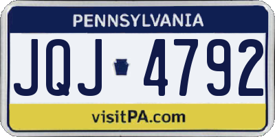 PA license plate JQJ4792