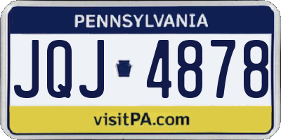 PA license plate JQJ4878