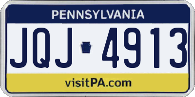 PA license plate JQJ4913