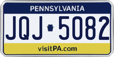 PA license plate JQJ5082