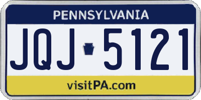 PA license plate JQJ5121