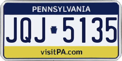 PA license plate JQJ5135