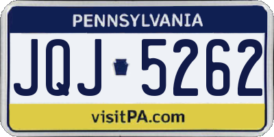 PA license plate JQJ5262