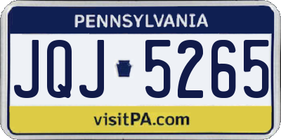 PA license plate JQJ5265