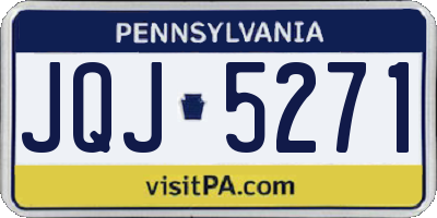 PA license plate JQJ5271
