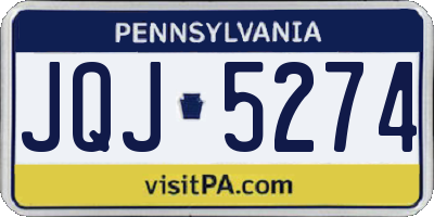 PA license plate JQJ5274
