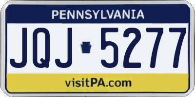 PA license plate JQJ5277
