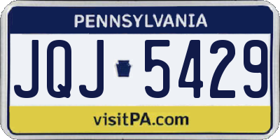 PA license plate JQJ5429