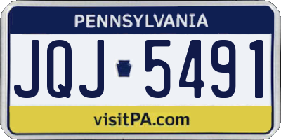 PA license plate JQJ5491