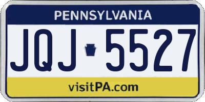 PA license plate JQJ5527