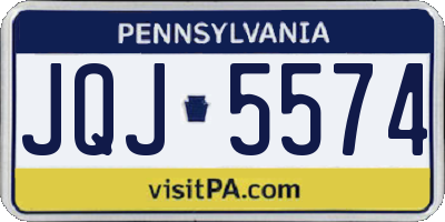 PA license plate JQJ5574