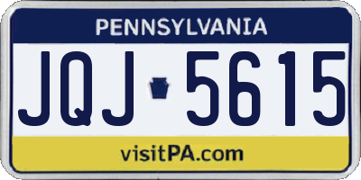 PA license plate JQJ5615