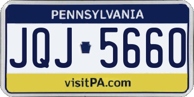 PA license plate JQJ5660