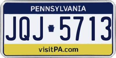 PA license plate JQJ5713