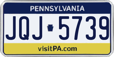 PA license plate JQJ5739