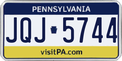 PA license plate JQJ5744