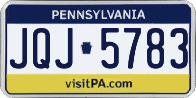 PA license plate JQJ5783