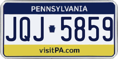 PA license plate JQJ5859