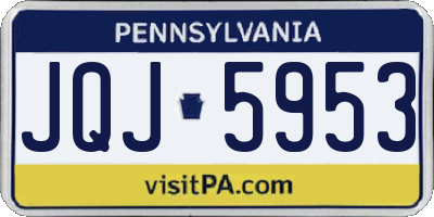 PA license plate JQJ5953