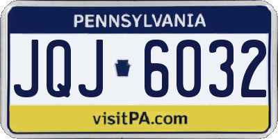 PA license plate JQJ6032