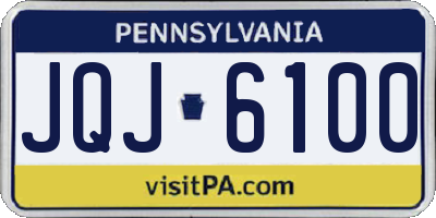 PA license plate JQJ6100