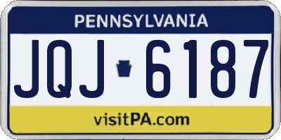 PA license plate JQJ6187