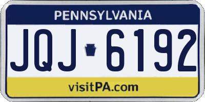 PA license plate JQJ6192