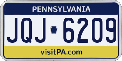 PA license plate JQJ6209