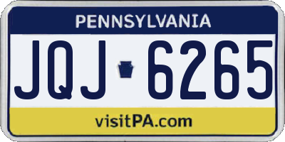 PA license plate JQJ6265