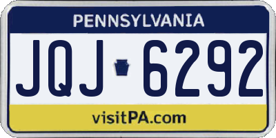 PA license plate JQJ6292
