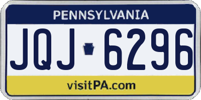 PA license plate JQJ6296
