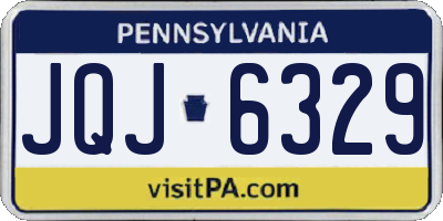 PA license plate JQJ6329