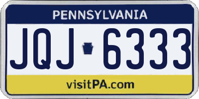 PA license plate JQJ6333
