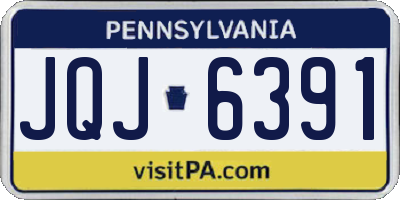 PA license plate JQJ6391