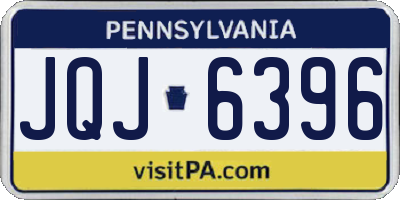 PA license plate JQJ6396