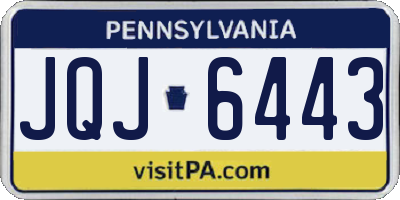 PA license plate JQJ6443