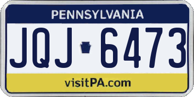 PA license plate JQJ6473