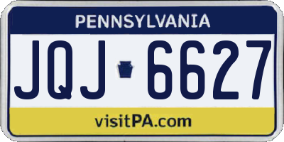 PA license plate JQJ6627