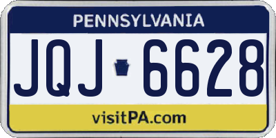 PA license plate JQJ6628