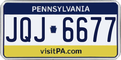PA license plate JQJ6677