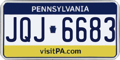 PA license plate JQJ6683