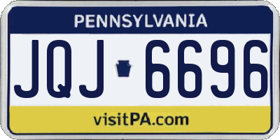 PA license plate JQJ6696