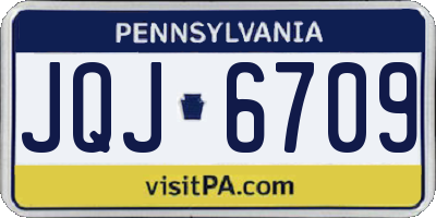 PA license plate JQJ6709