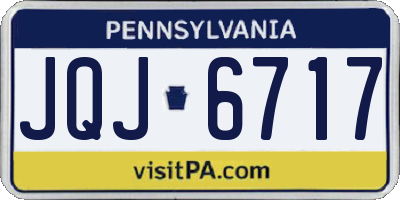 PA license plate JQJ6717