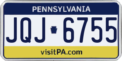 PA license plate JQJ6755
