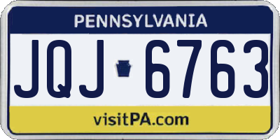 PA license plate JQJ6763