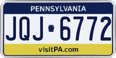 PA license plate JQJ6772